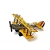Samolot metalowy dekoracja Żółty